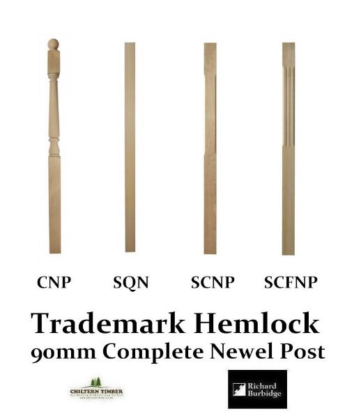 Trademark 90mm Hemlock Complete Newel Posts Chiltern Timber