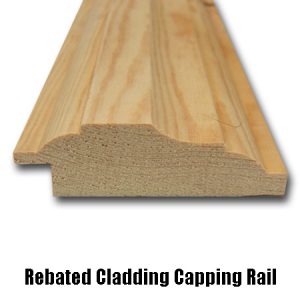 rebated cladding capping rail side profile