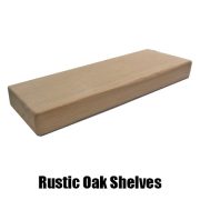 rustic oak shelves