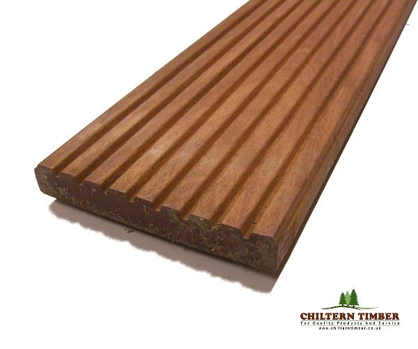 Hardwood Decking Balau Hardwood Grooved Decking 21 x 145mm x 3.35m