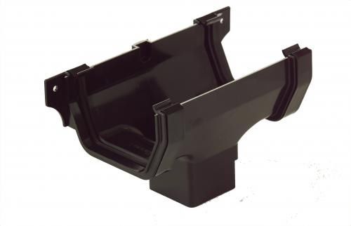 114mm Plastic Running Outlet – Black BR55 | Chiltern Timber