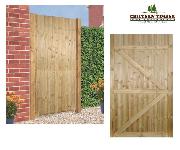 Gate Carlton Square Top Wooden Gate Chiltern Timber