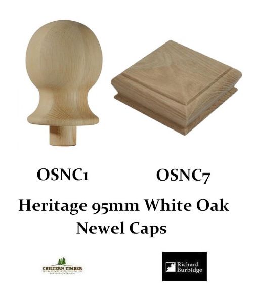 Heritage White Oak 95mm Newel Cap Chiltern Timber