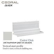 Cedral Click Vertical Start Trim C05 Platinum Grey