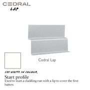 Cedral Lap Start Trim C01 White