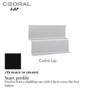 Cedral Lap Start Trim C50 Black