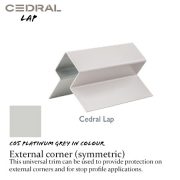 Cedral lap external corner C05 Platinum Grey