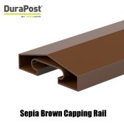 DuraPost Sepia Brown Capping Rail
