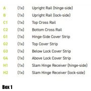 Durapost Gate Box 1 Parts List