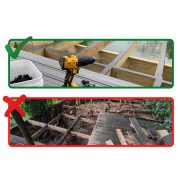 Joists with & without tape