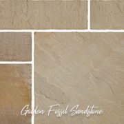 Pavestone Golden Fossil Sandstone Swatch