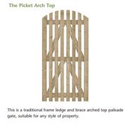 Picket Arch Top Gate