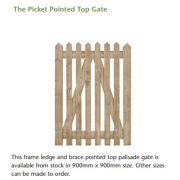 Picket Pointed Top Gate