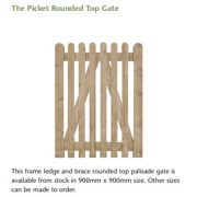 Picket Rounded Top Gate