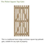 Picket Square Top Gate