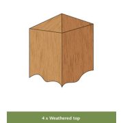 Post 4 Way Weathered