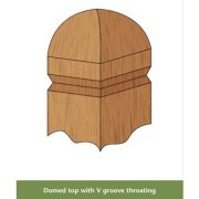 Post Domed Top with throating