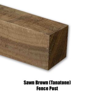 Sawn Brown Fence Post