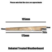 Treated 195mm Rebated weatherboard