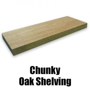 chunky oak shelving