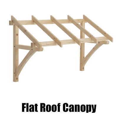 Porch Kit Flat Roof Canopy, Wooden Door Canopy Kit
