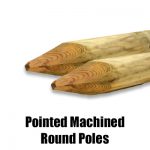 Pointed Machined Round Poles 50mm x 2.4m | Chiltern Timber