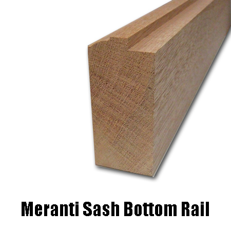 meranti sash bottom rail