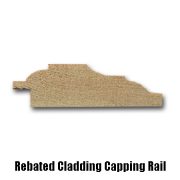 rebated cladding capping rail end profile